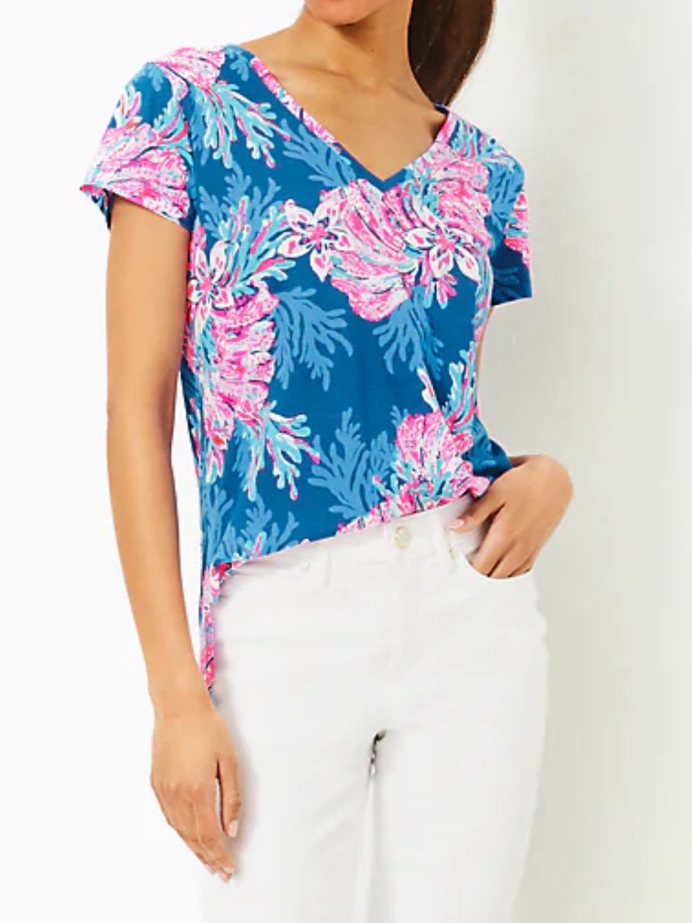 NWT‎ Lilly Pulitzer Meredith Top, Multi For The Fans, Size XL